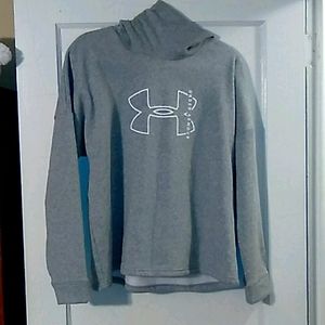 Under Armour Gray Cowl Cropped Hoodie Large